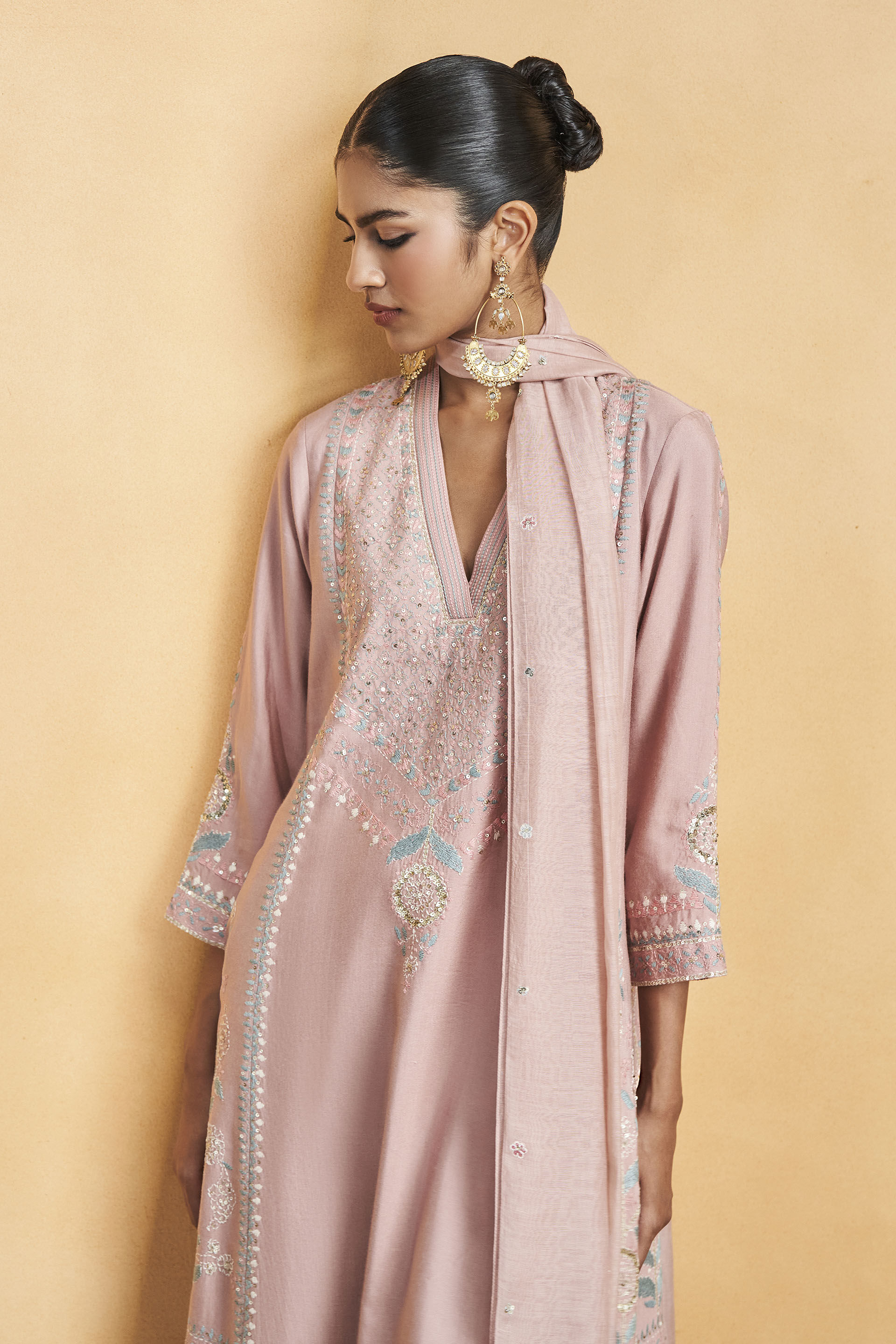 Abhisoka Suit Set - Old Rose, Old Rose, image 3